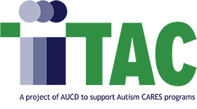 Logo with letters ITAC, A project of AUCD to support Autism CARES Programs