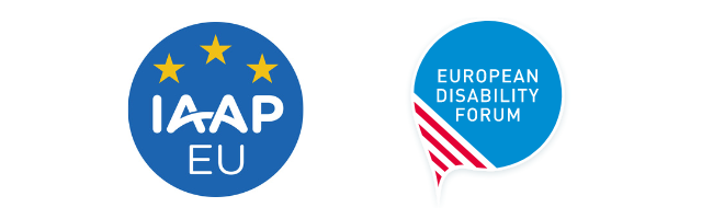 IAAP EU logo. European Disability Forum logo.