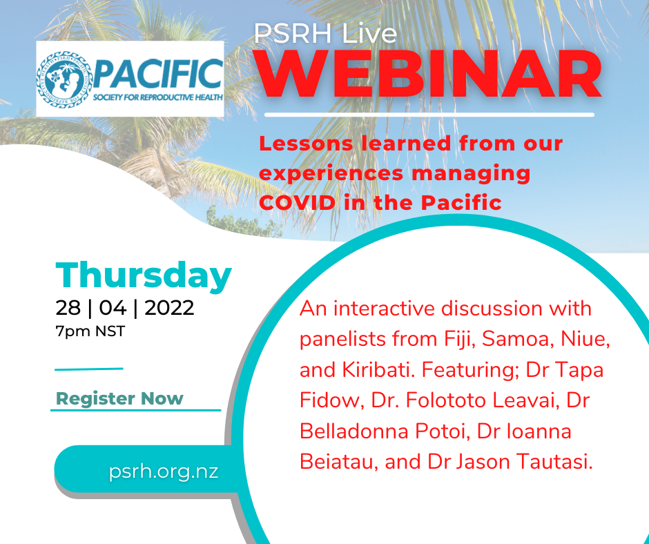 Webinar with clinicians from across the Pacific discussing the lessons learned from managing COVID