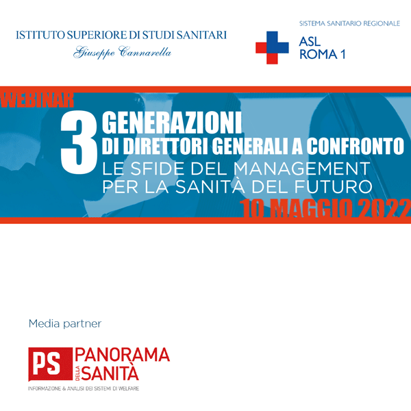 loghi Istituto Superiori di Studi Sanitari Giuseppe Cannarella + Asl Roma1 + sponsor