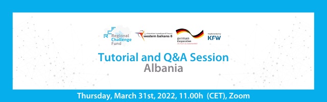 Tutorial and Q&A Sessionin Albania will be held on Thursday, March 31st, 2022, at 11:00h (CET) via Zoom.