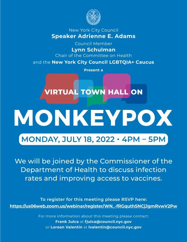 Monkeypox Flyer presented by NYC Council