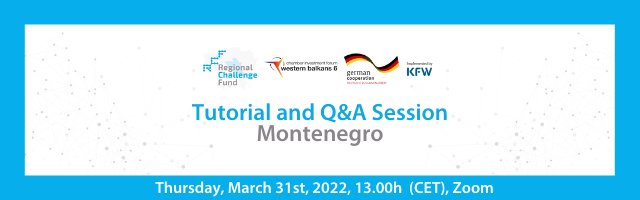 Tutorial and Q&A Session in Montenegro will be held on Friday, March 18th, 2022, at 13:00h (CET) via Zoom. 