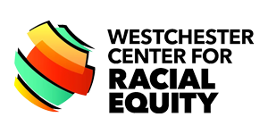 Westchester Center for Racial Equity logo - slabs of color and black typography