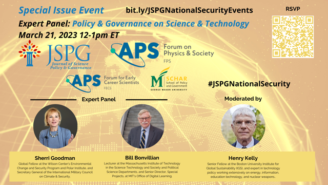 Banner graphic for the March 21 JSPG-APS Expert Panel
