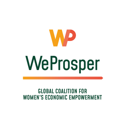 WeProsper logo, "WeProsper, a global coalition for women's economic empowerment"